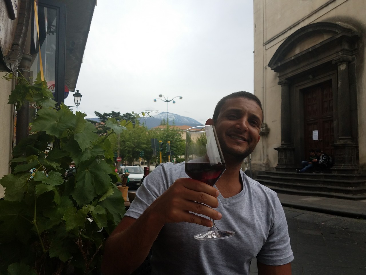 a man holding a wine glass