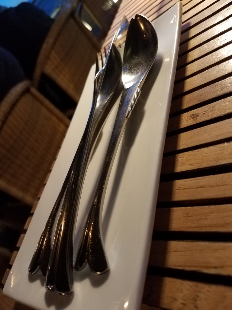a silverware on a white plate