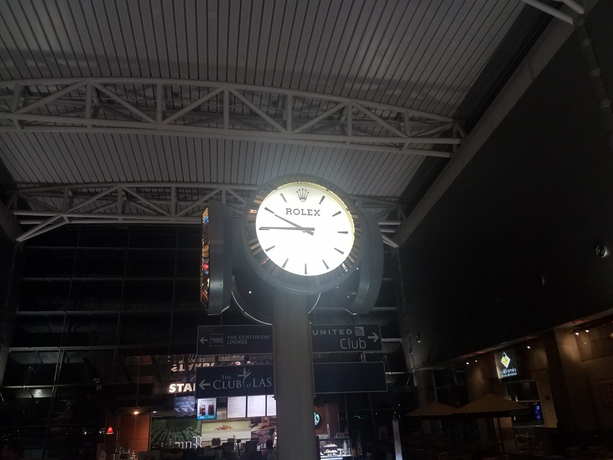 a clock in a building