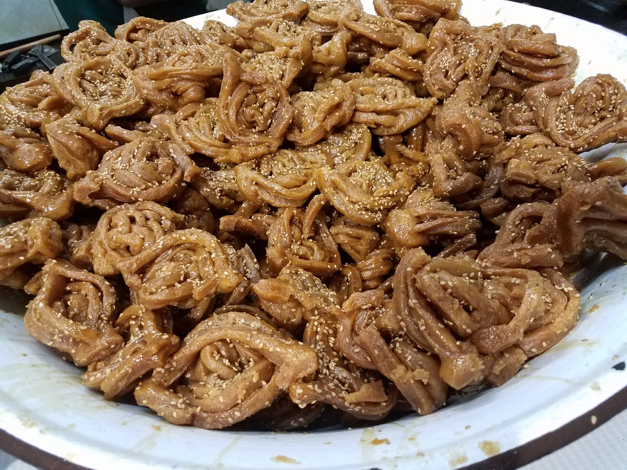 a plate of brown food