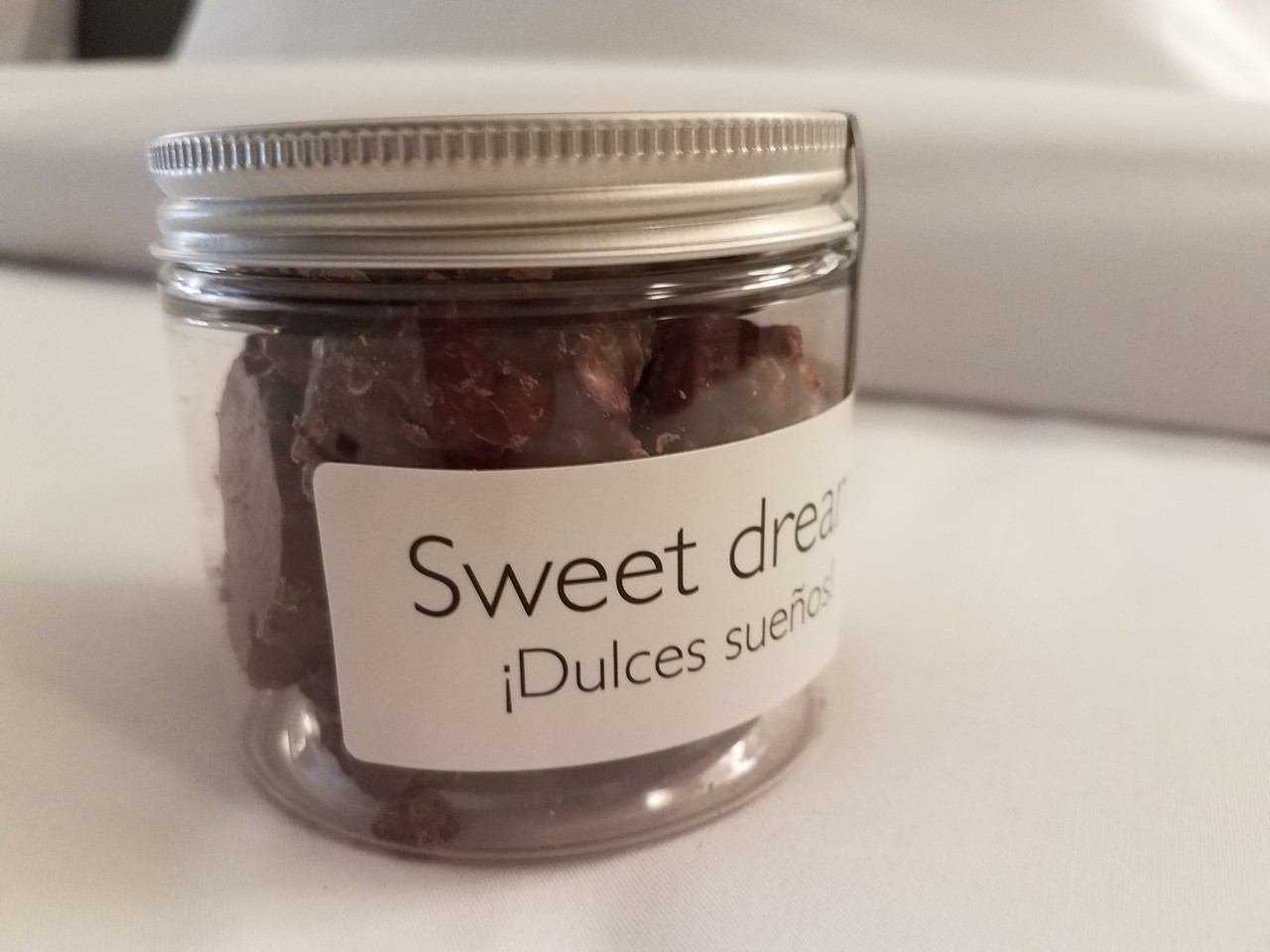 a jar of food with a label