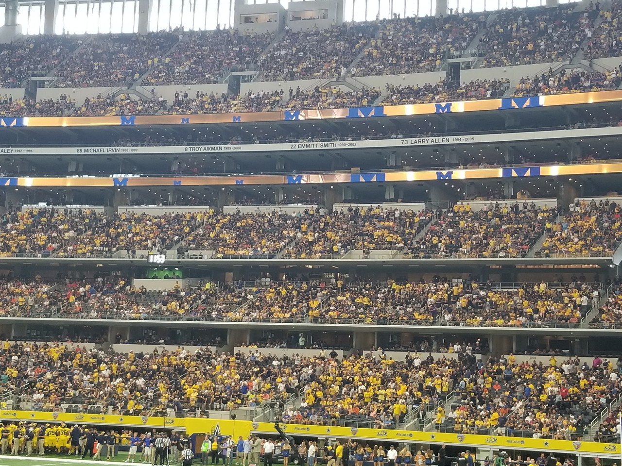 a large stadium filled with people