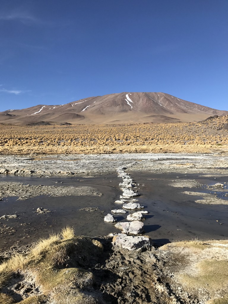 a rocky path in a desert
