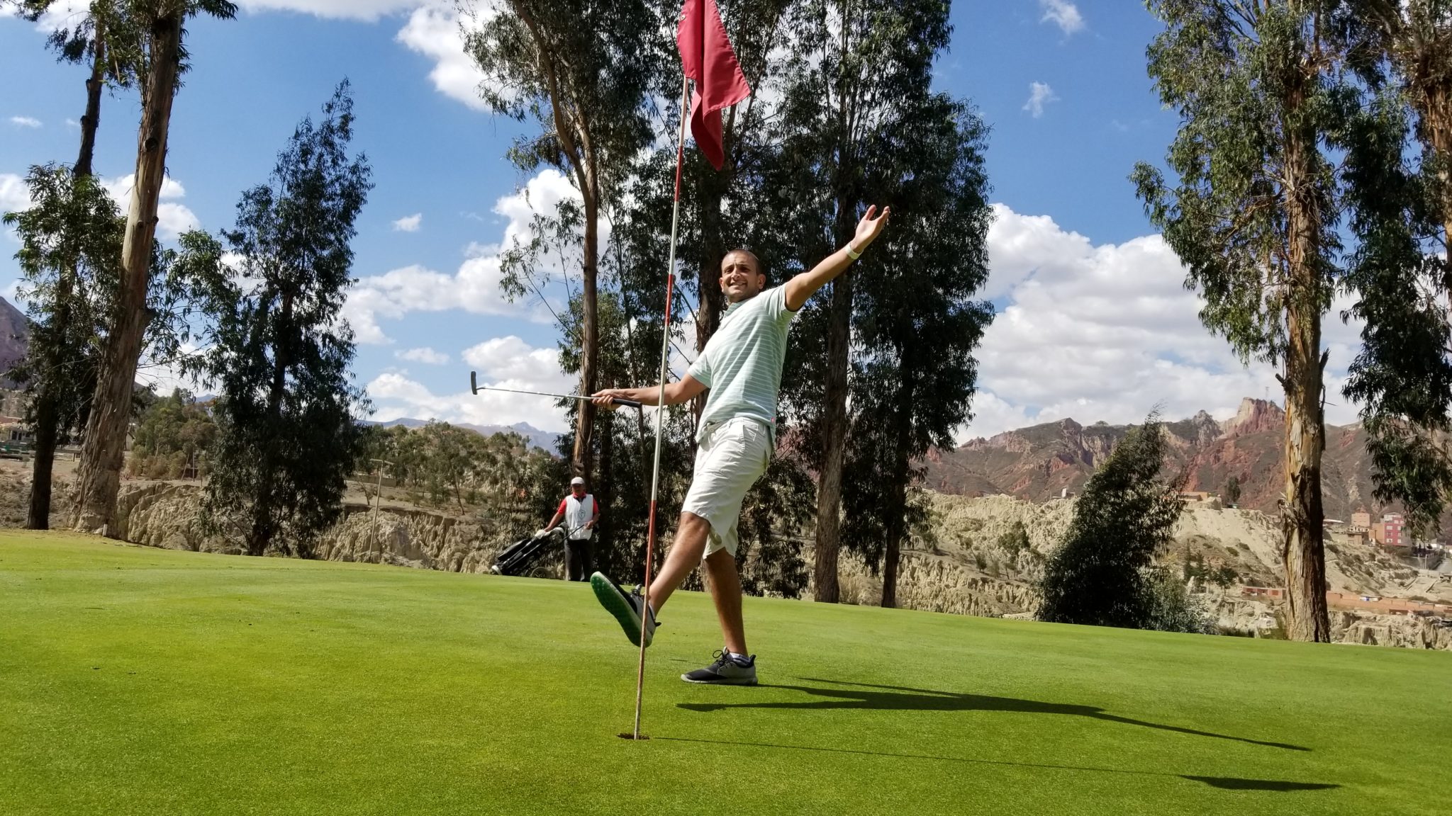 a man on a golf course