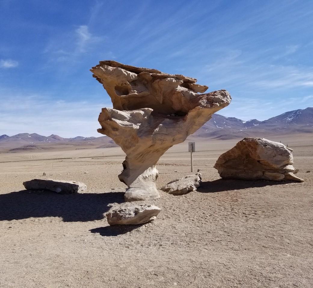 a rock formation in the desert