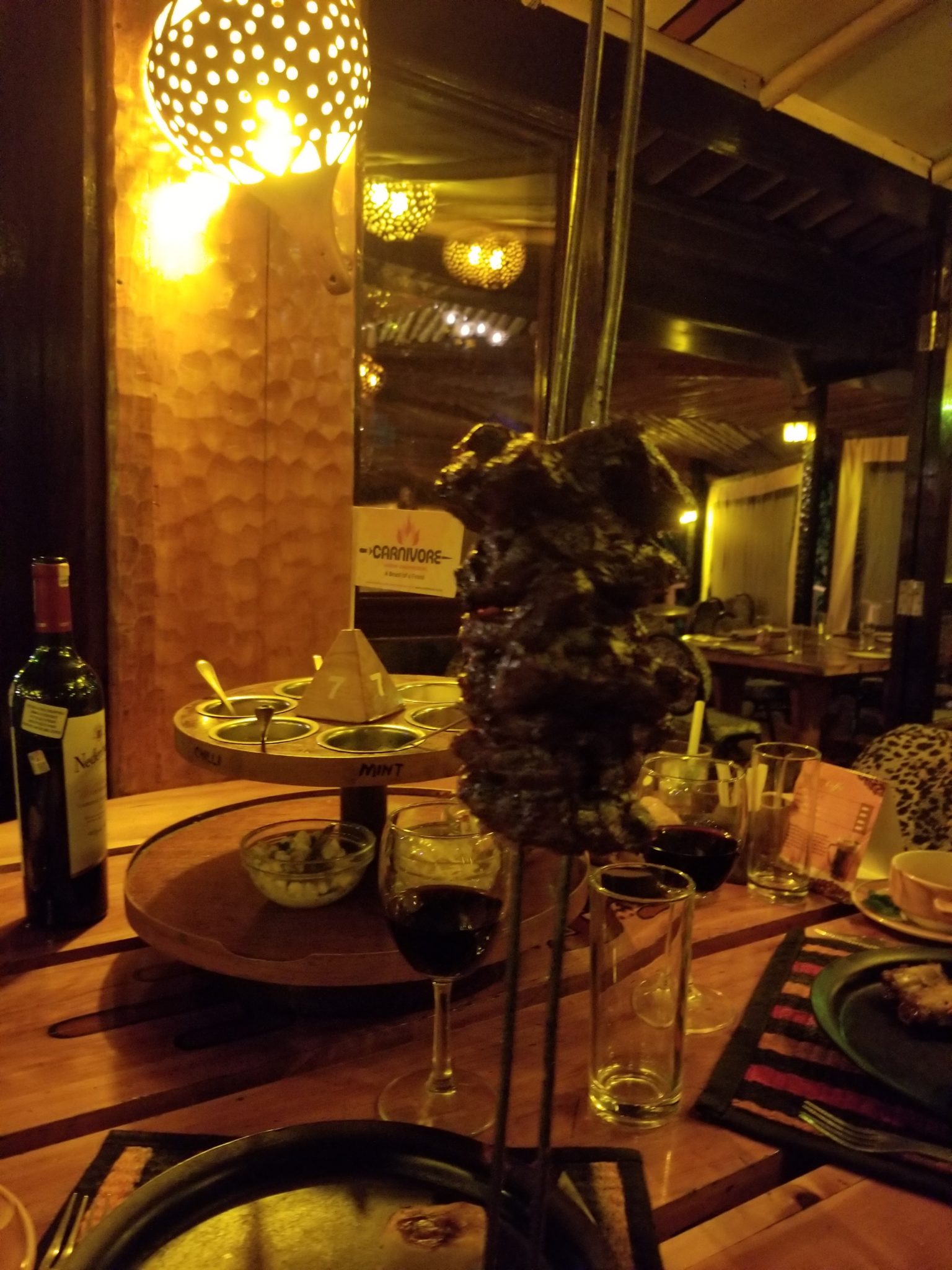 a table with food and wine