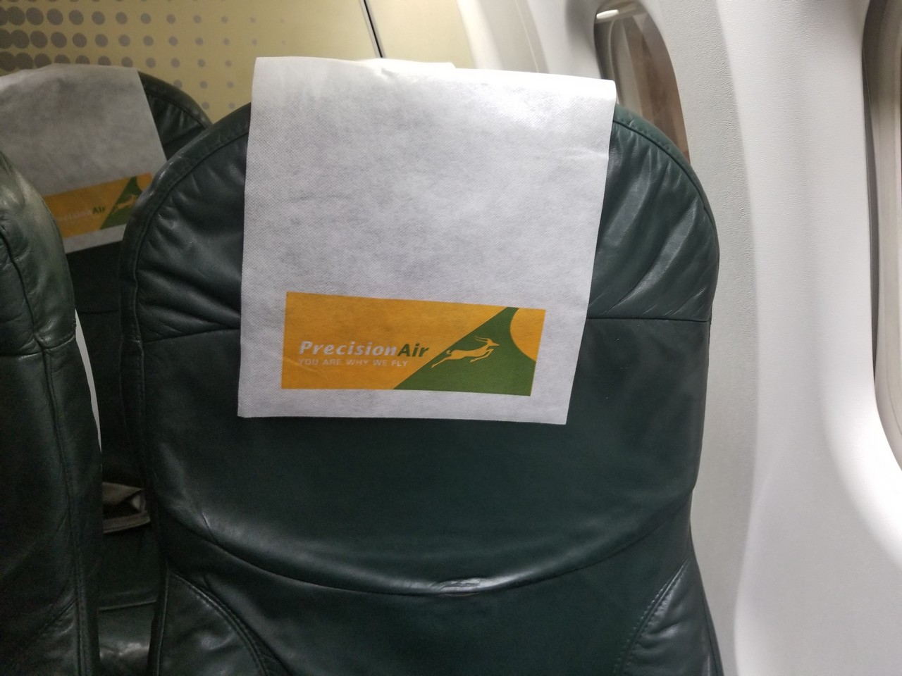 a white paper on a seat