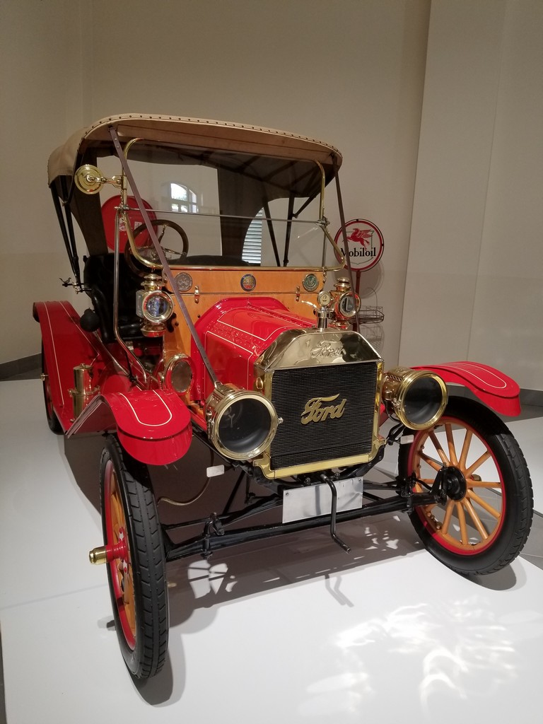 a red and gold car
