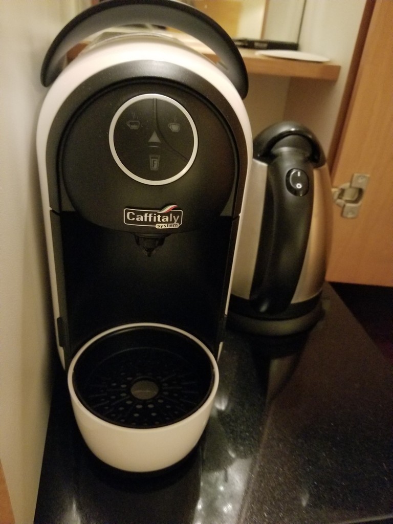 a coffee maker on a counter
