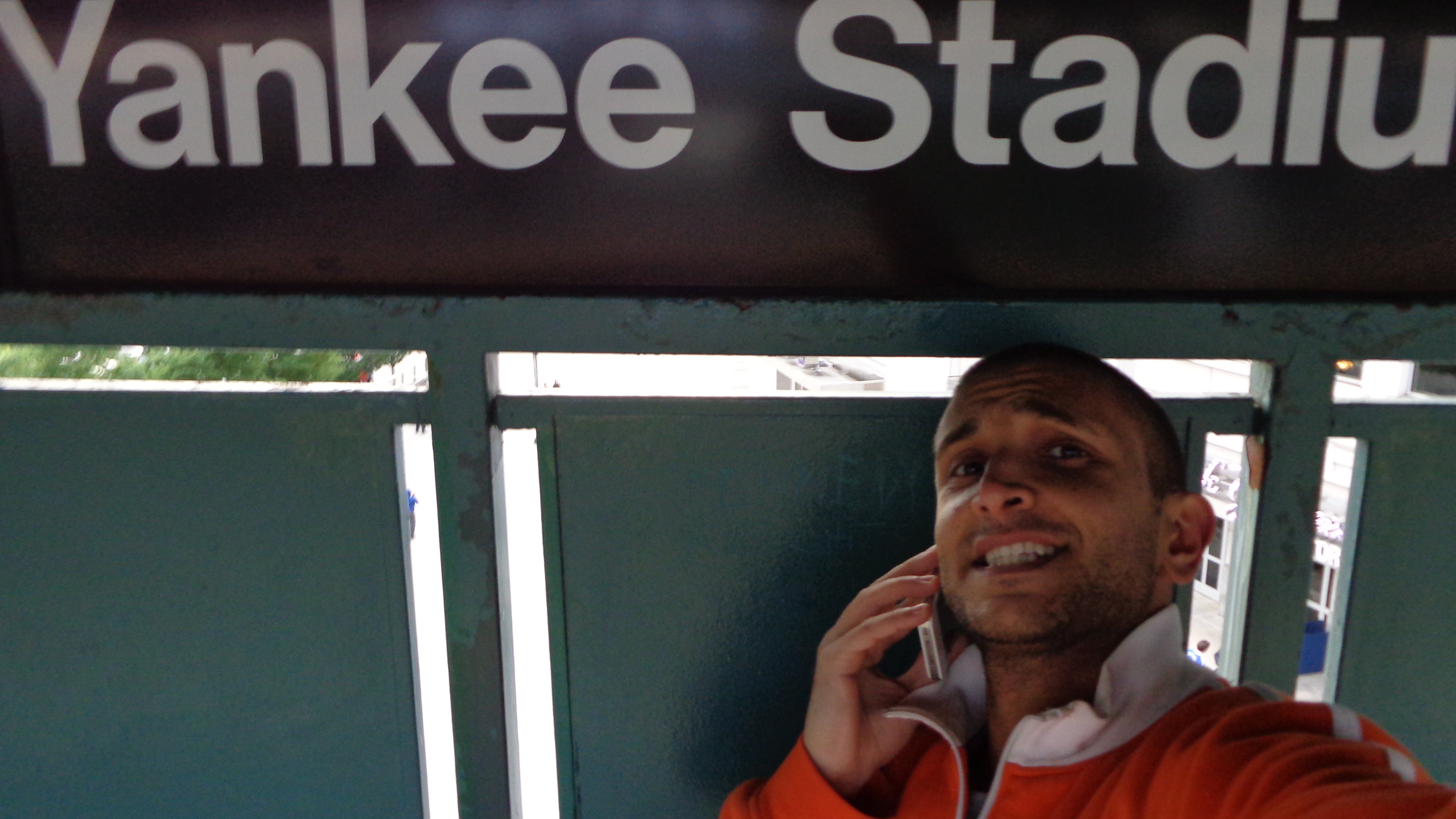 a man talking on a cell phone