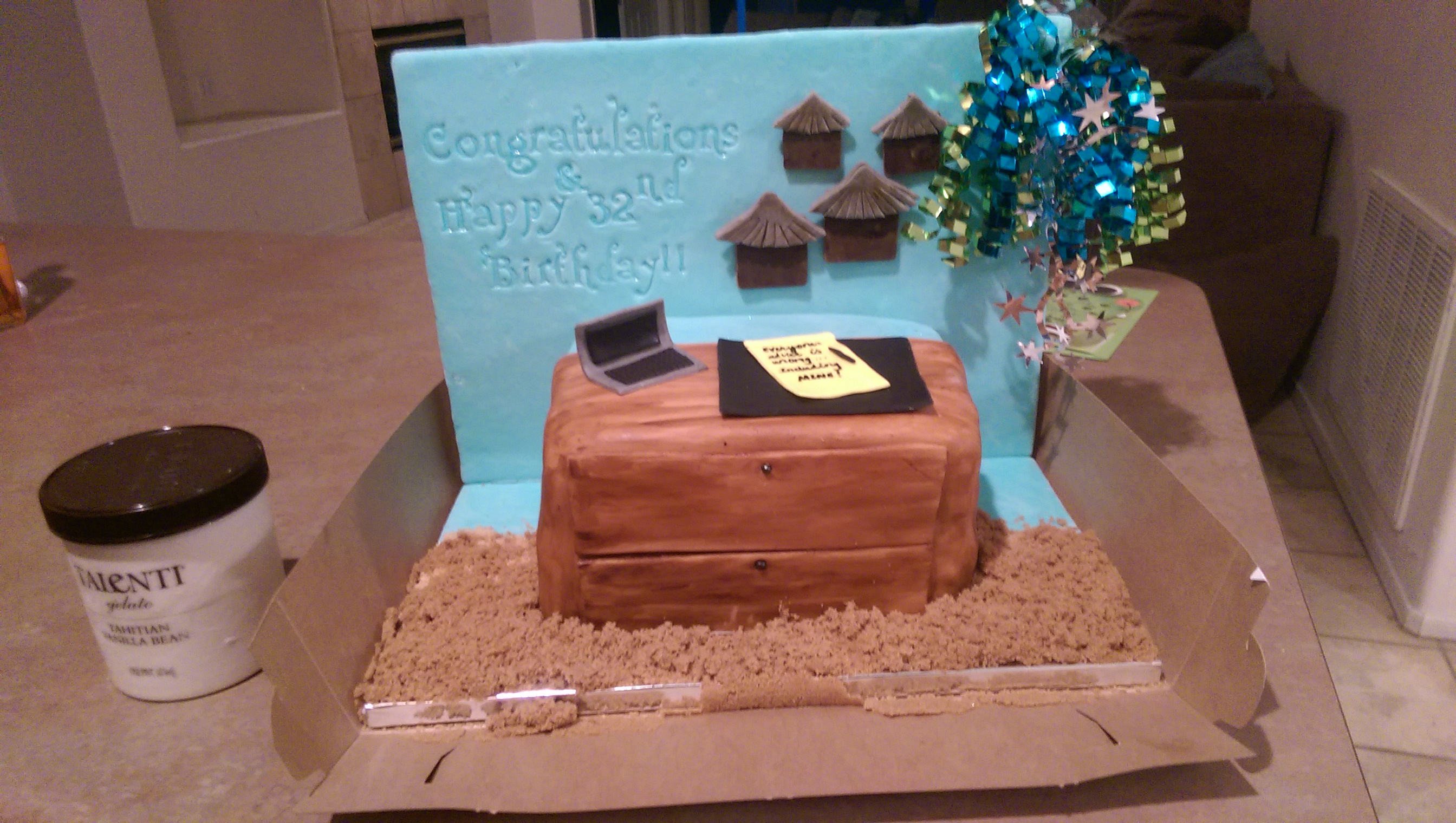 a cake in a box