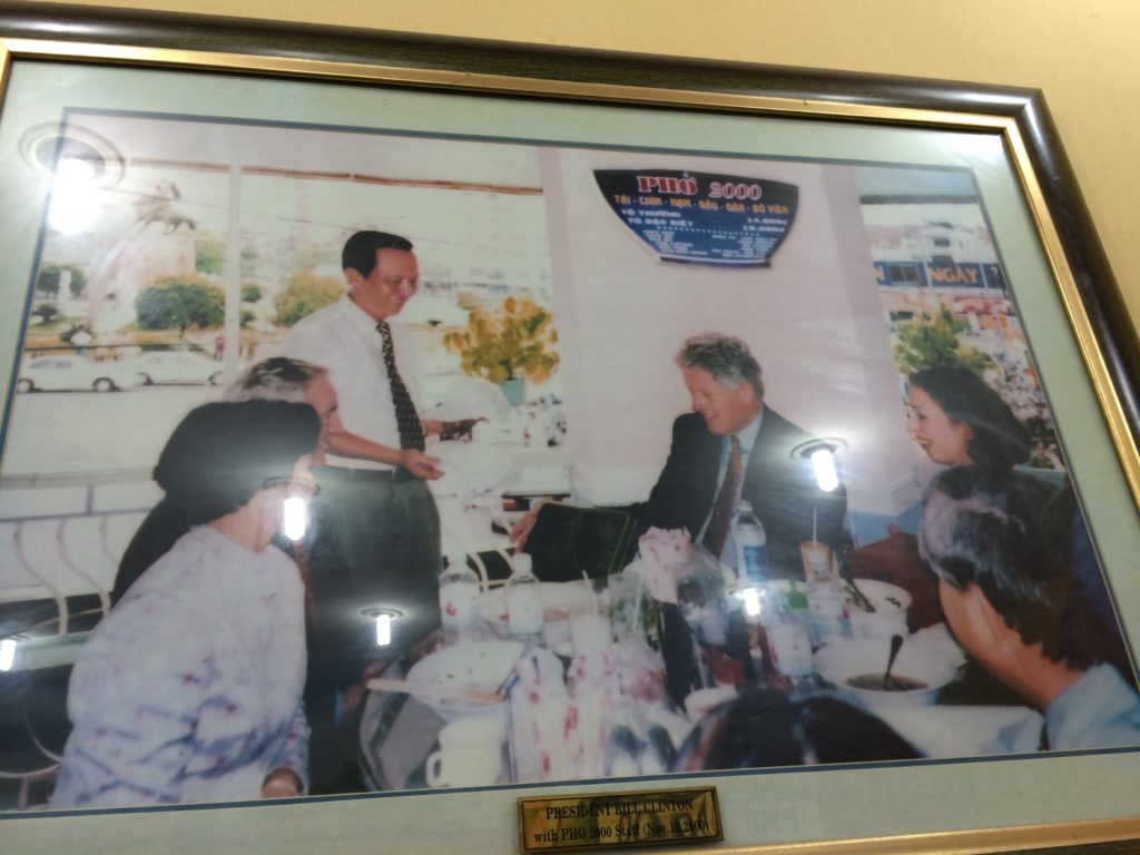 Pho 2000 is milking the publicity of President Clinton’s visit by investing their time in marketing not manufacturing. This is evident by the patrons of Pho 2000 of whom none are locals and by the employees who meekly serve bowl after bowl while their faces deliver another message- eat somewhere else.