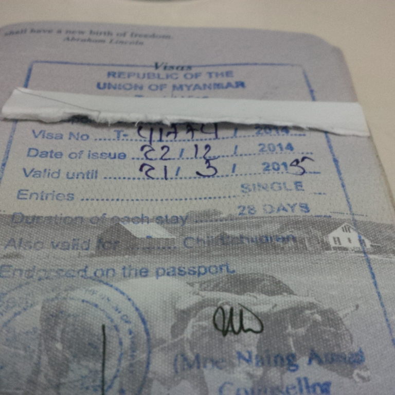 Myanmar Visa: No Style Points