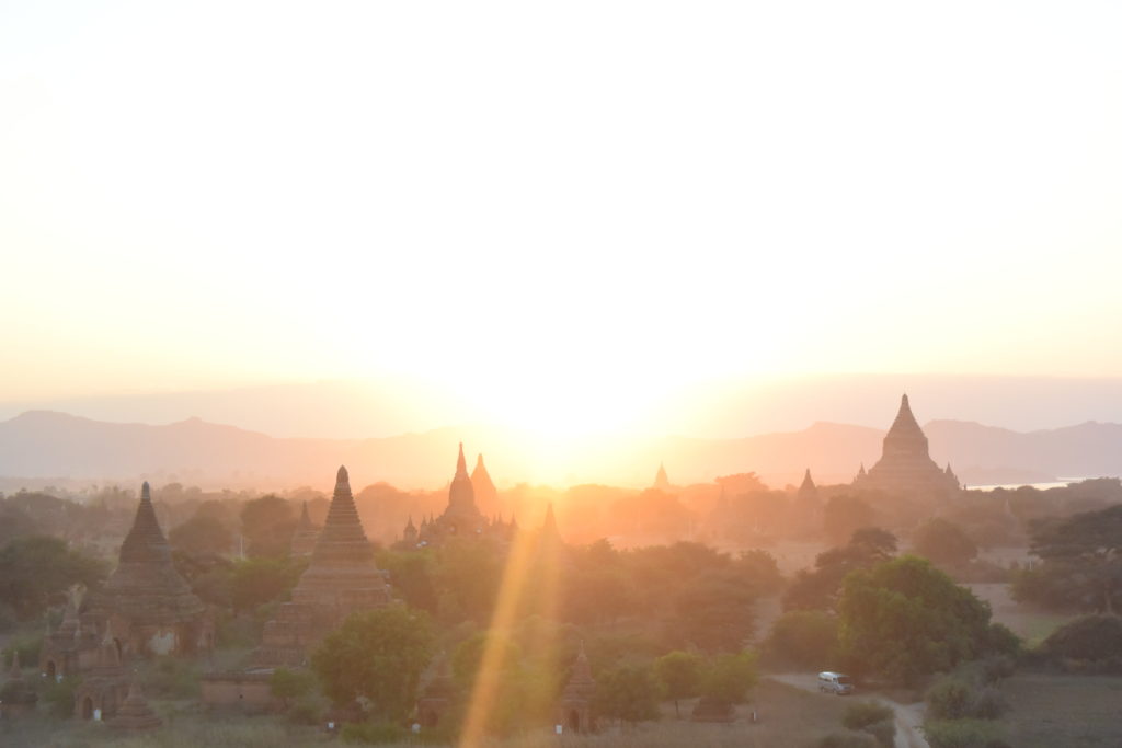 The Pagodas of Bagan at sunset 