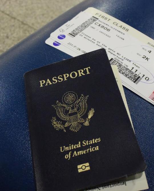 a passport and boarding pass