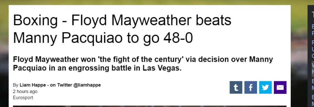 Fight of the century? Hardly