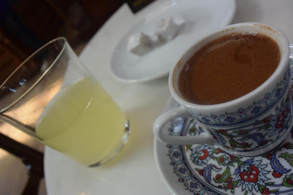Turkish coffee freshly made 