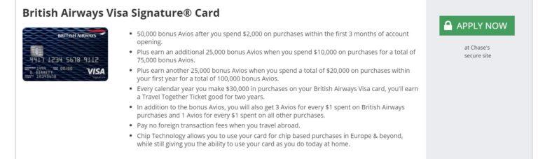 Mad Chase Raised British Card to 100k Avios!