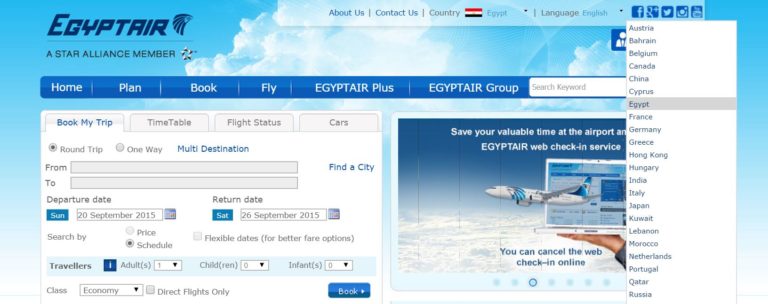 Booking EgyptAir: The No Points Problem