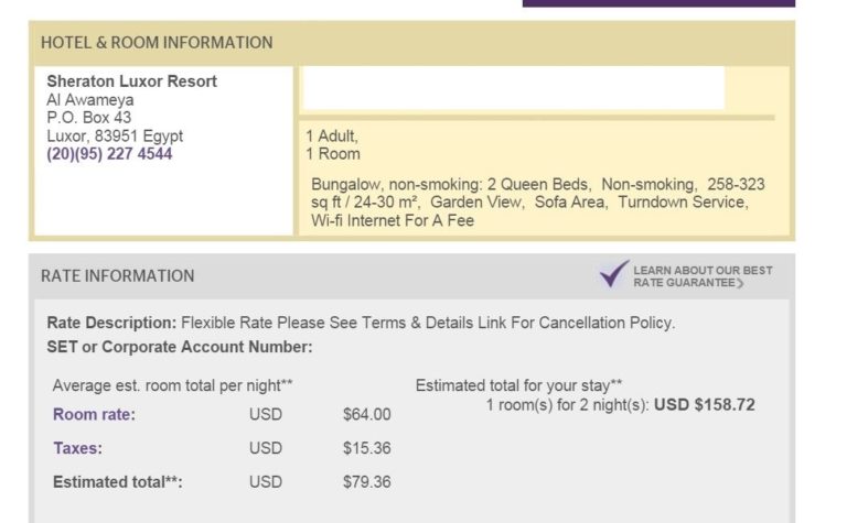 SPG Best Rate Guarantee: Didn’t Work for Me