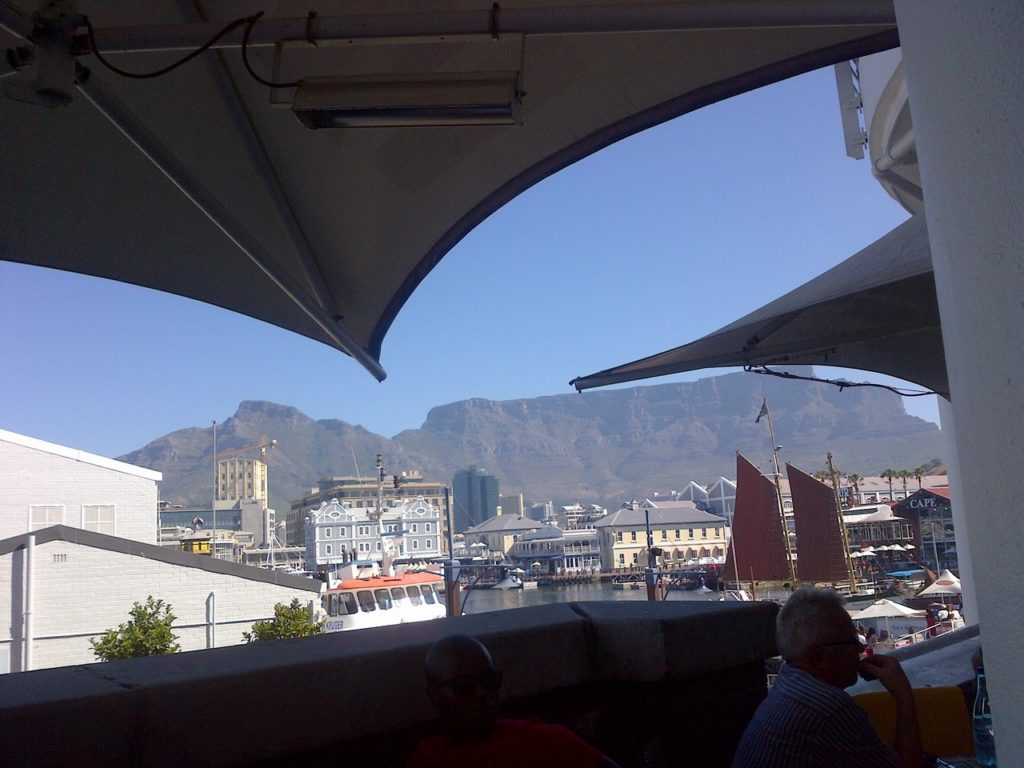 View of Table Mountain from the restaurant 