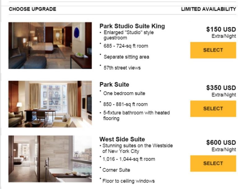 Park Hyatt NYC Grants Suite Upgrade on Chase Award