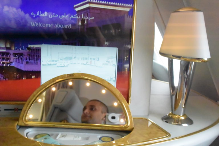 Emirates Shower Class Booked en Route to Tahiti