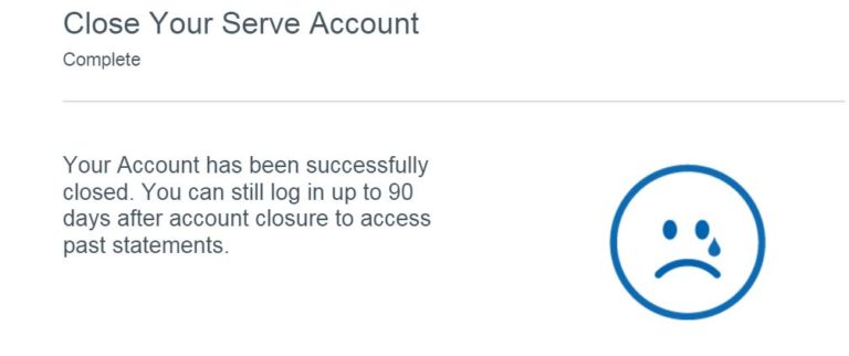 Serve Account Closed :(