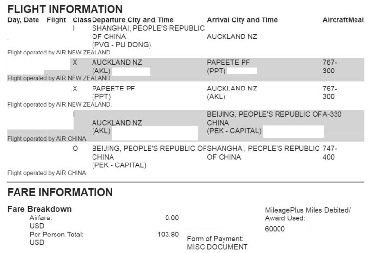 Thai Airways from Tahiti: Giveith, Takeith, So I Quitith