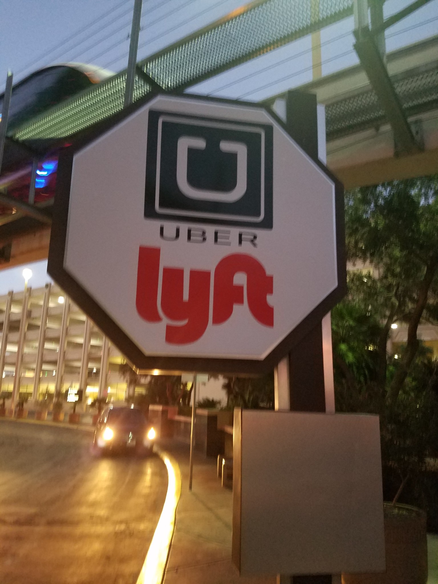 I used Uber/Lyft when I could find the pick up spots. 