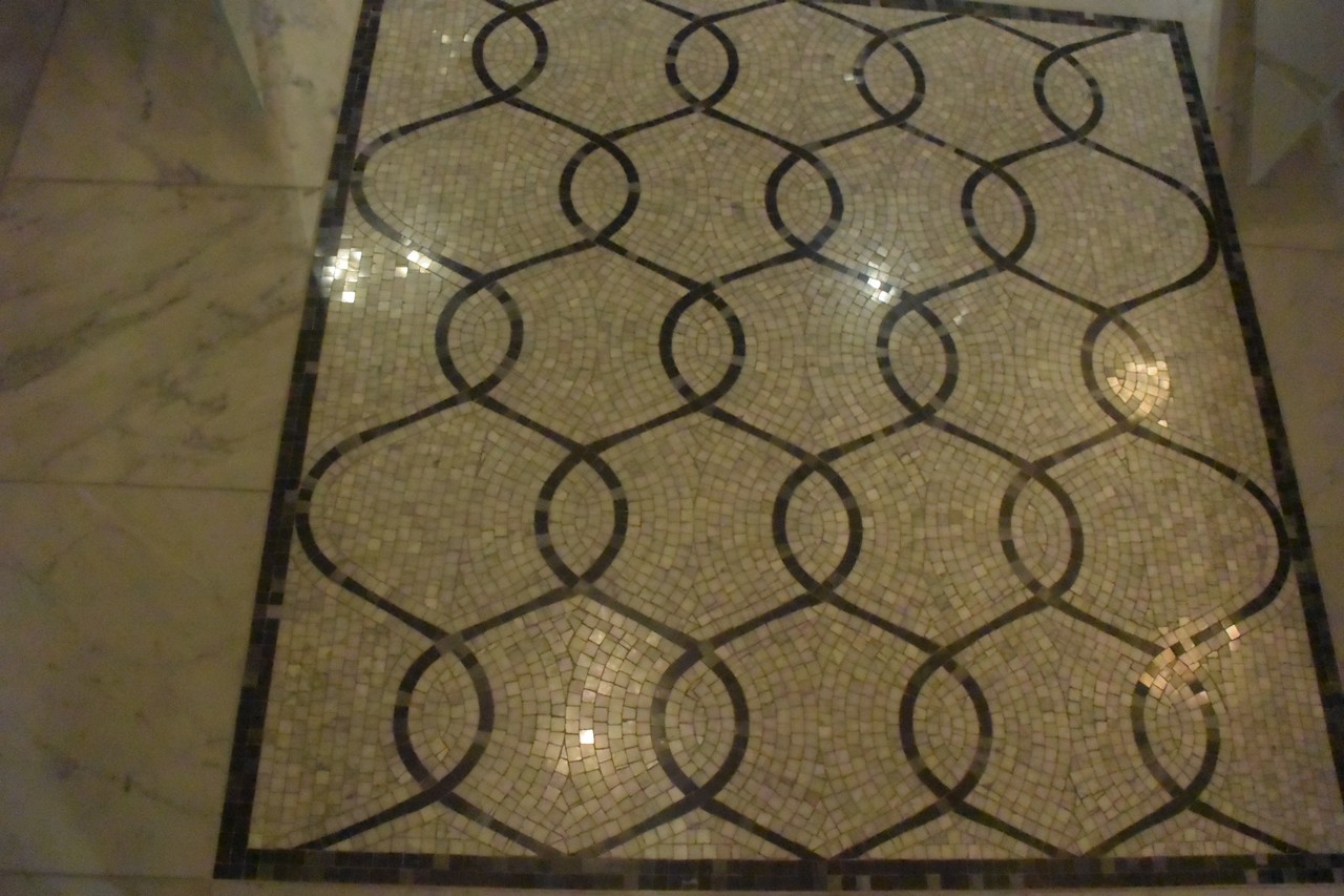 The bathroom tile