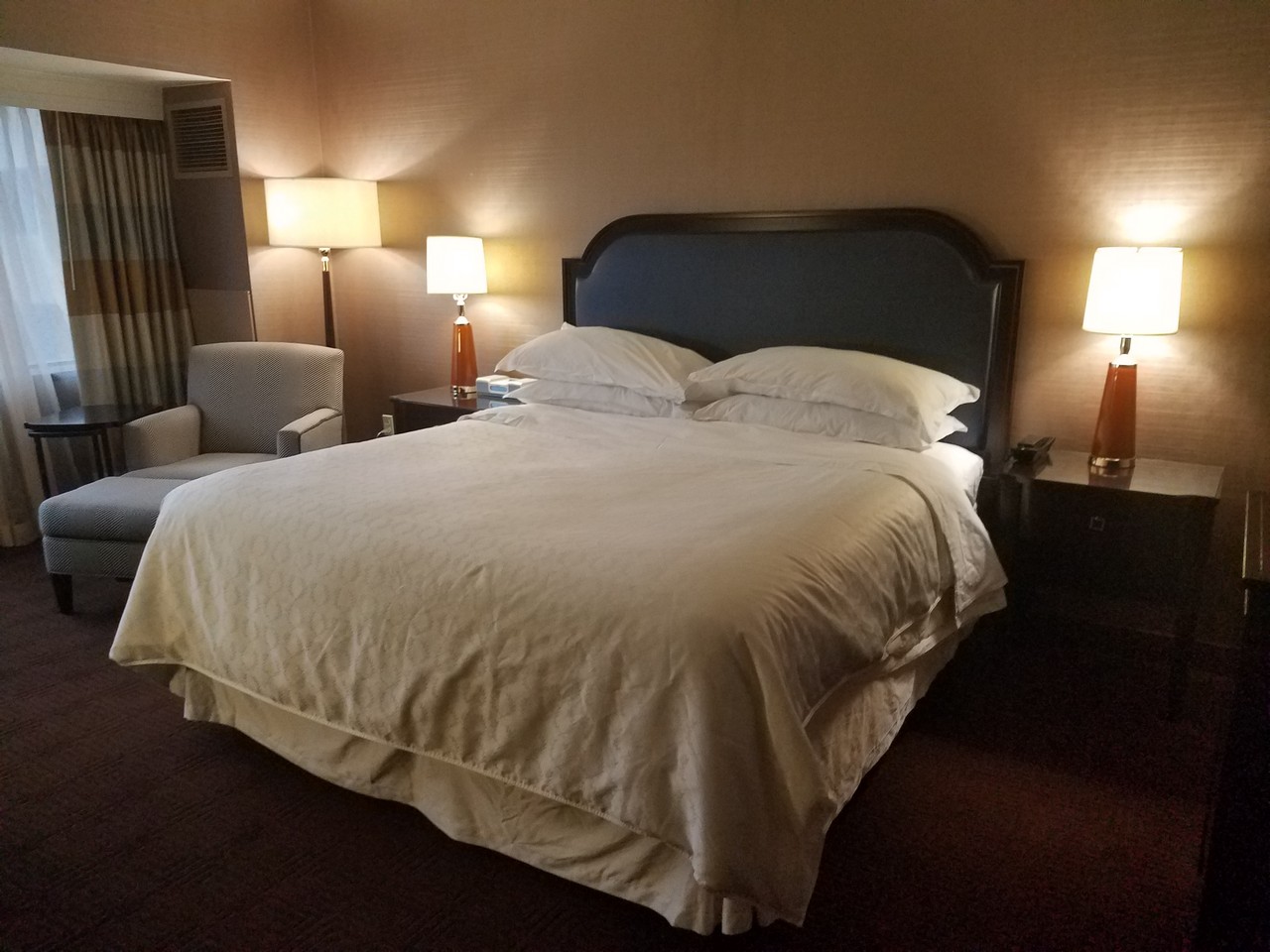 The bed looked half made