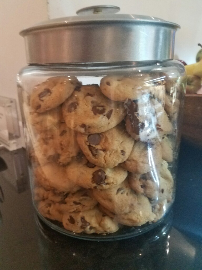 a jar of cookies