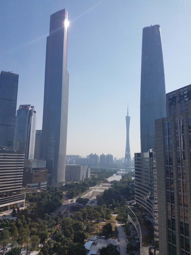 The Fraternal Twins with the Canton Tower in the Center 