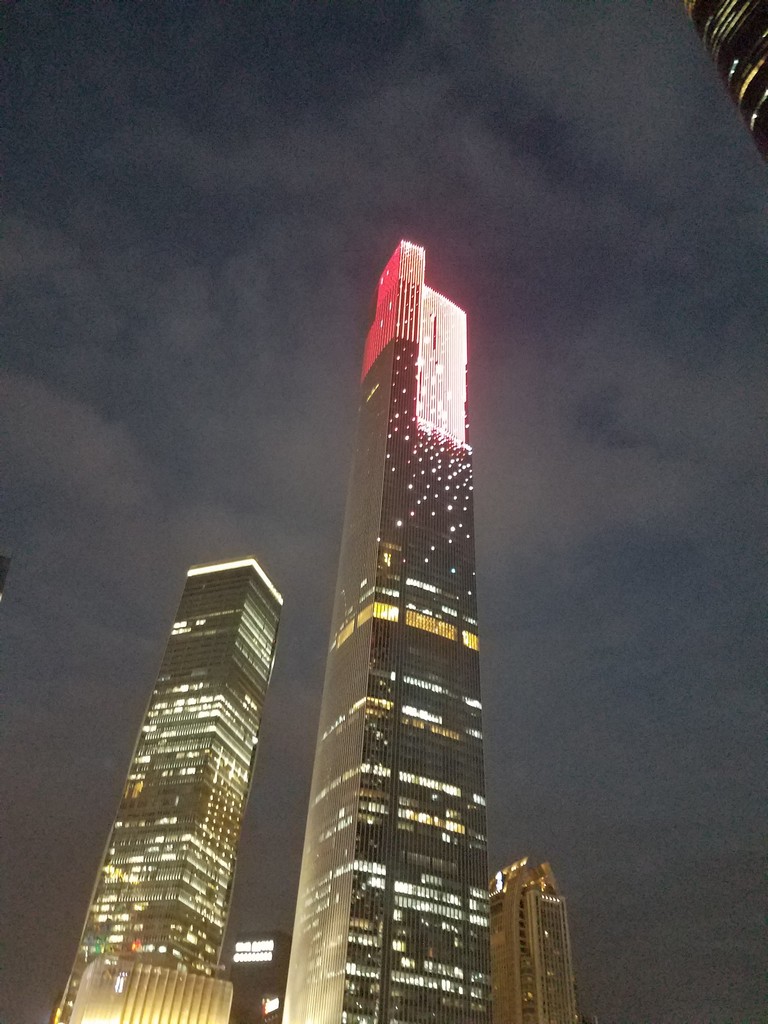 The towers by night 