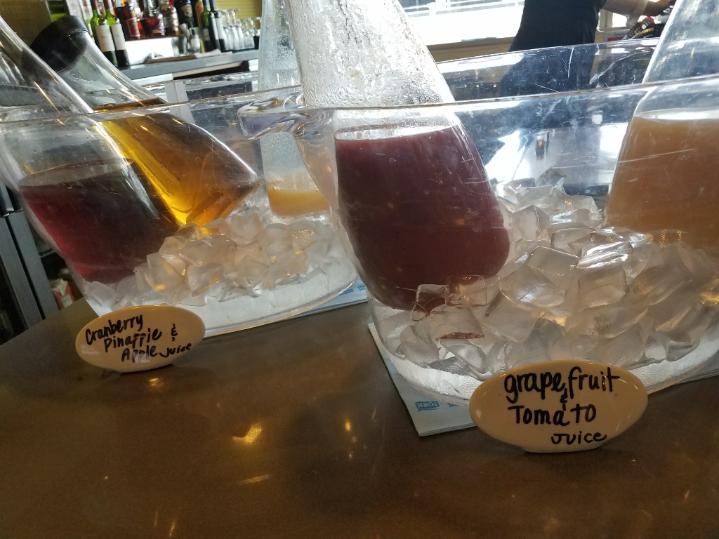 a group of drinks in ice