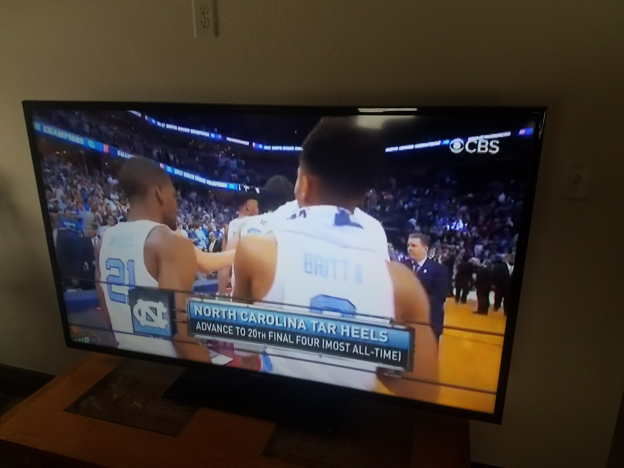 Amazing! North Carolina wins its at the buzzer, sparing me from flying Air India.