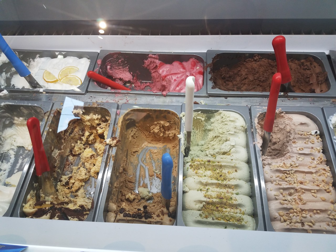 a trays of ice cream