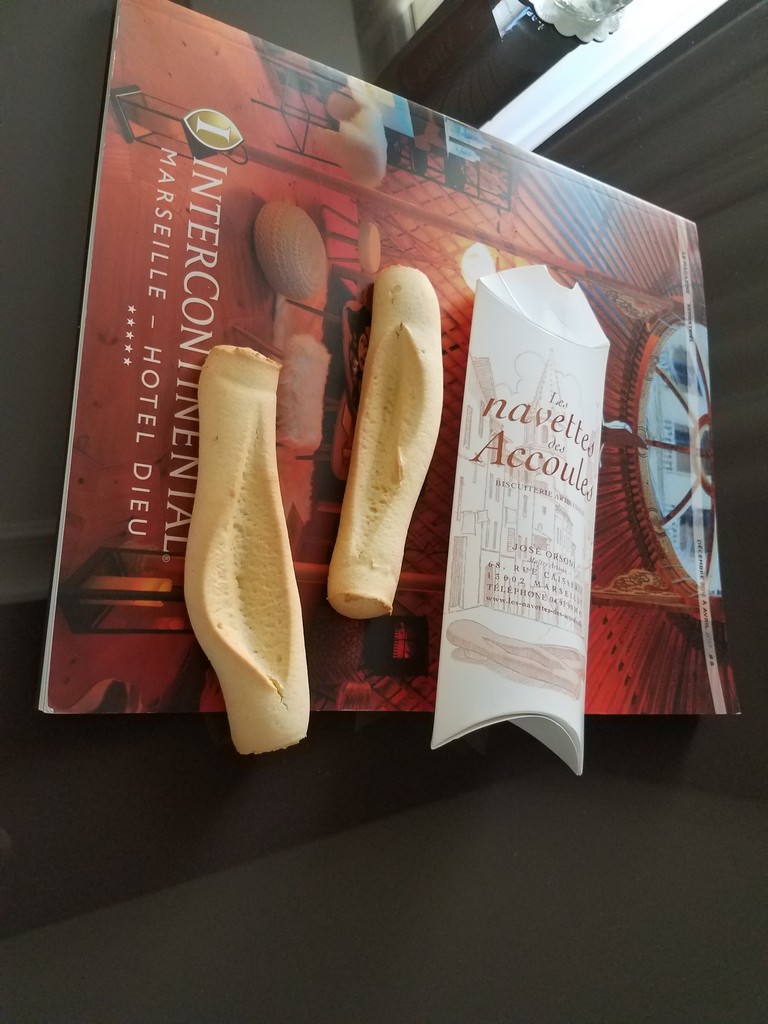 a baguettes on a book