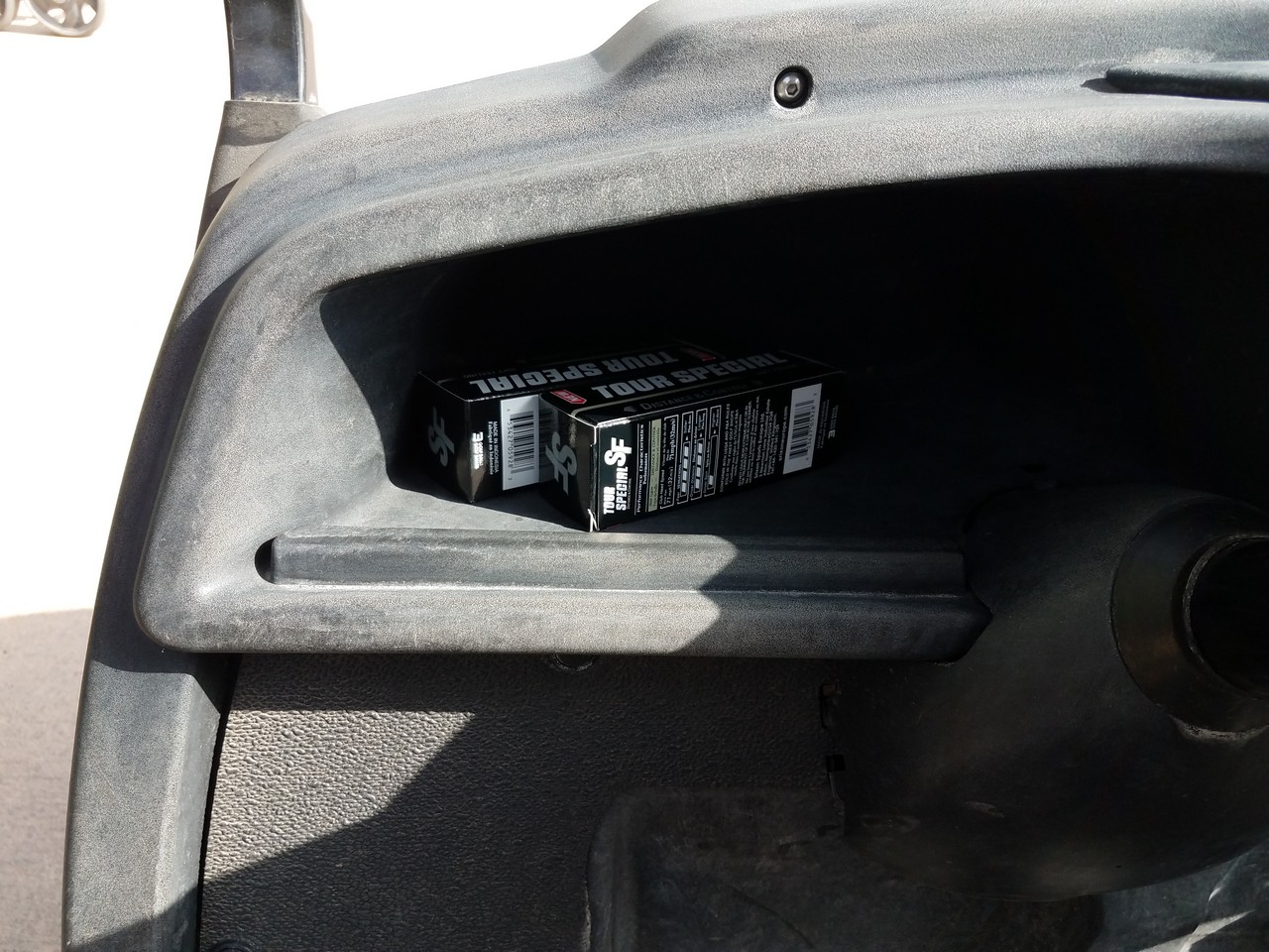 a black box inside a car