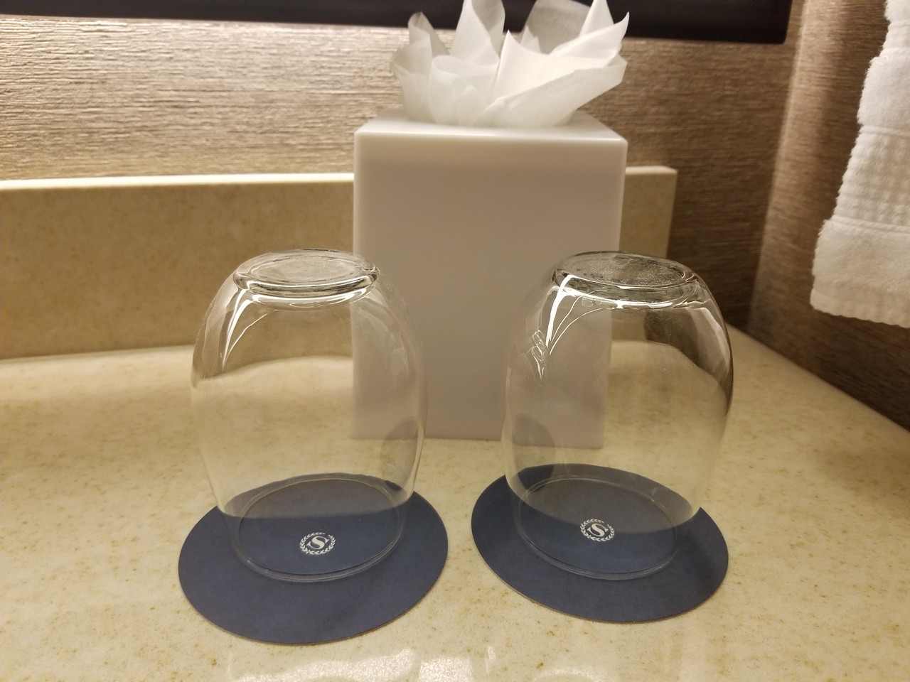 two glasses on a table