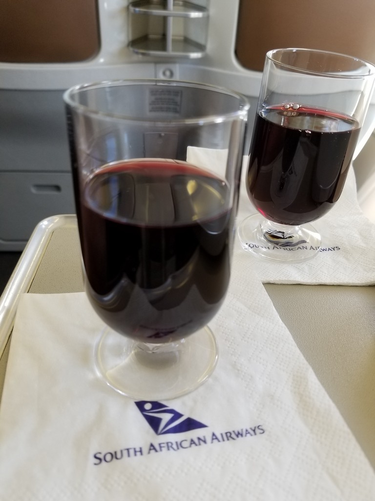 two glasses of wine on a napkin