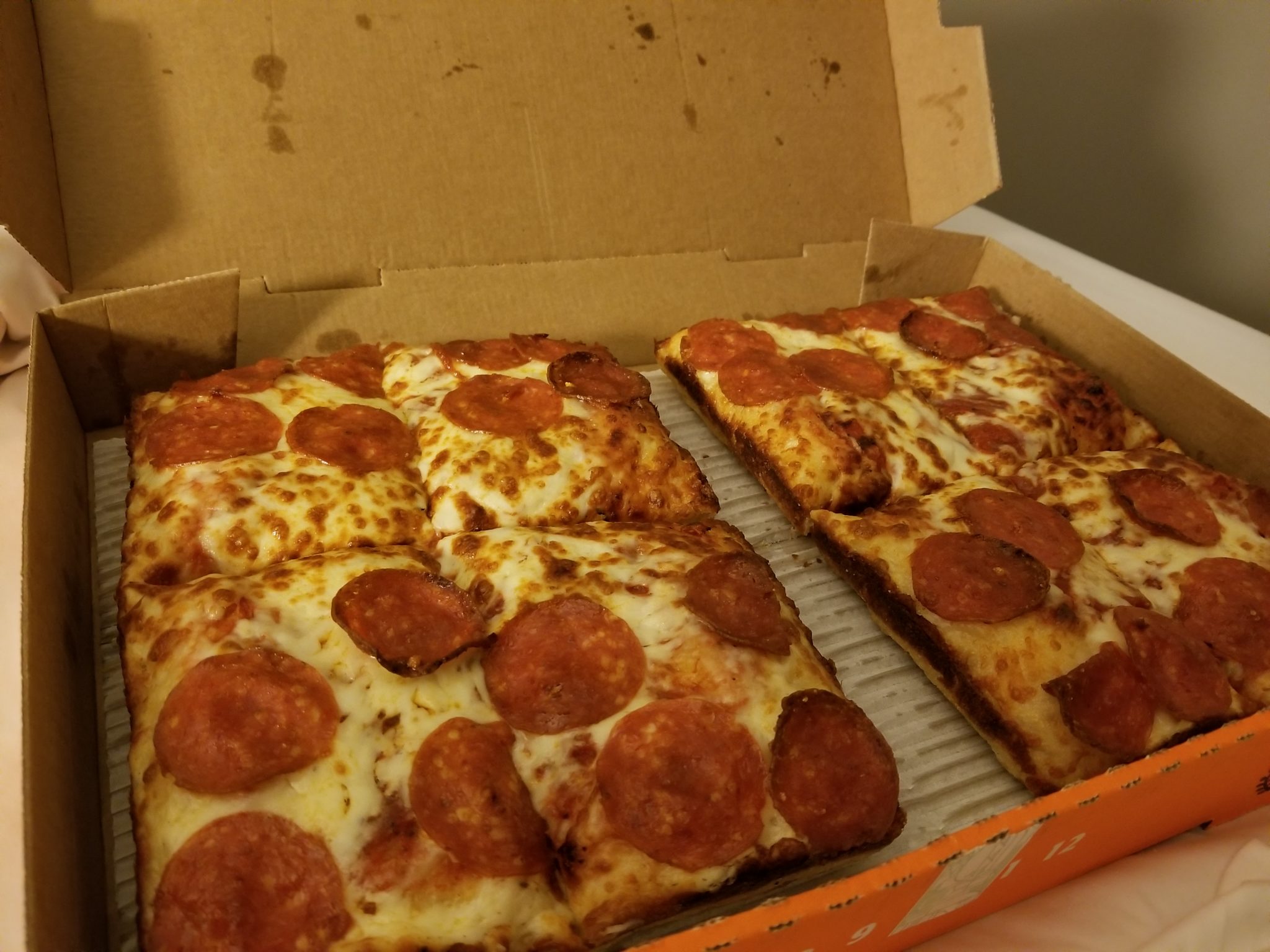 a pizza in a box