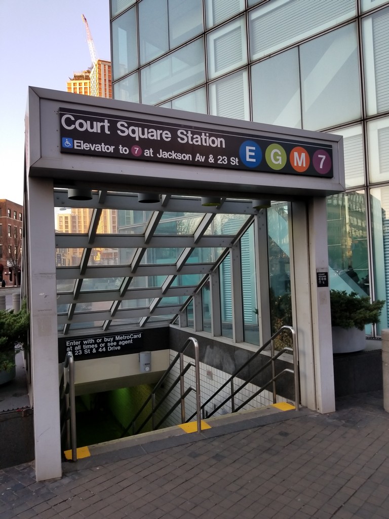 a entrance to a subway station