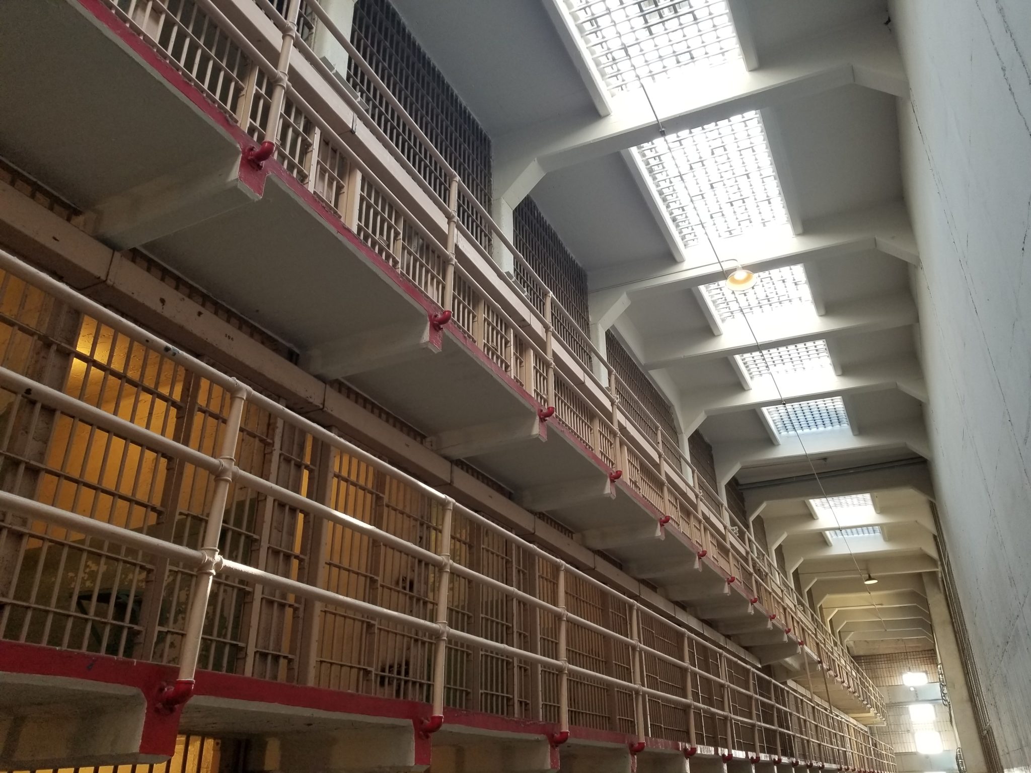 a row of jail cells