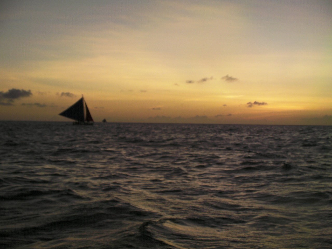 a sailboat in the ocean
