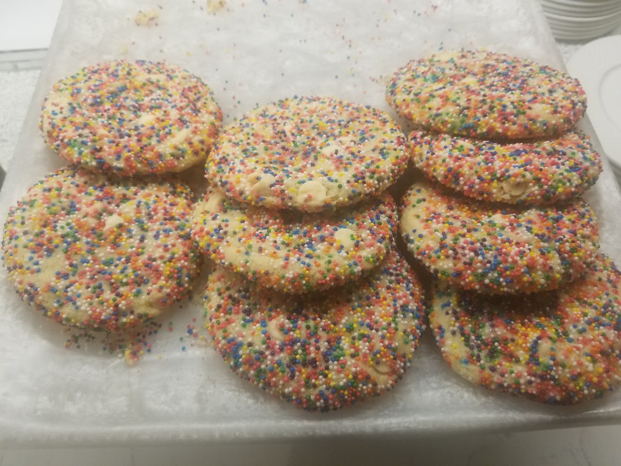 a group of cookies with sprinkles
