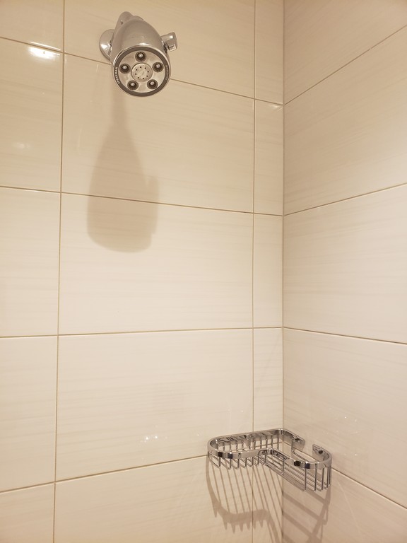 a shower head in a shower