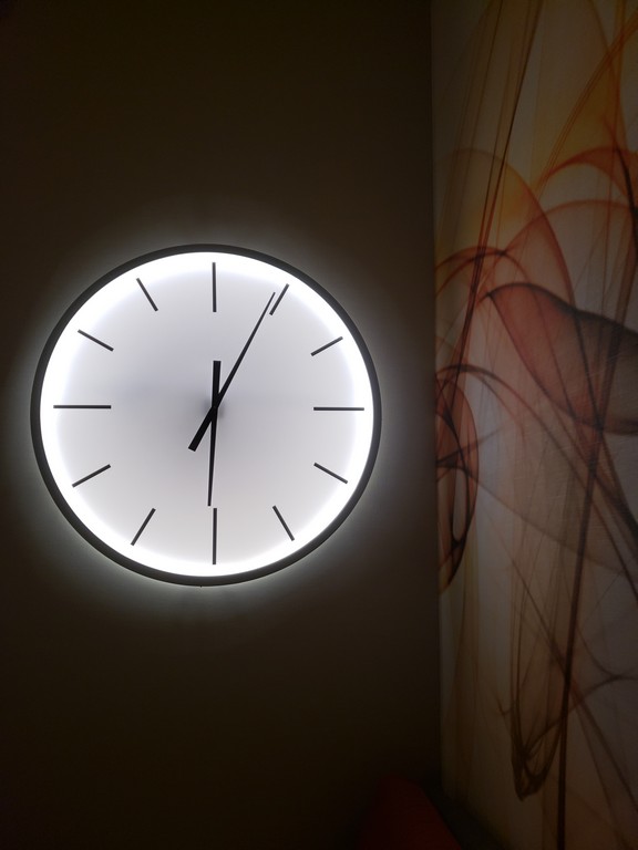 a clock on a wall