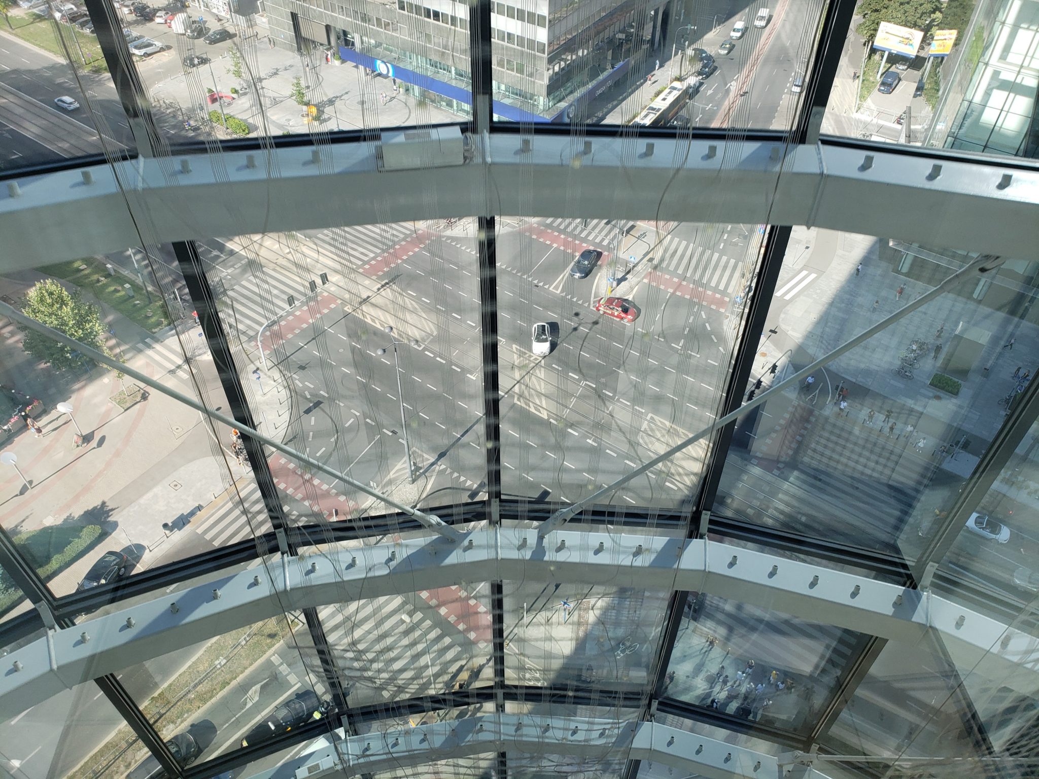 a view from the top of a glass building